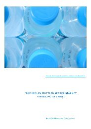 the indian bottled water market - IKON Marketing Consultants