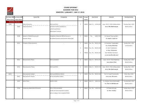 JANUARY 7 - MAY 17, 2013 - BBA International Program ...