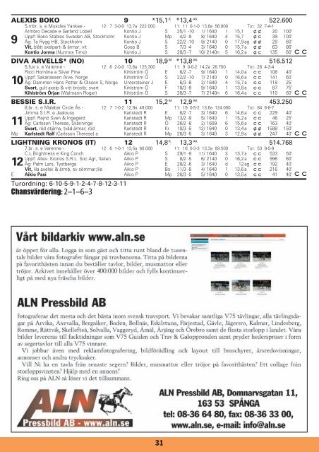 ONSDAG 11 APRIL - Solvalla