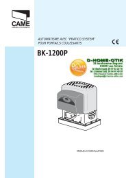 Notice BK1200P - France Automatismes