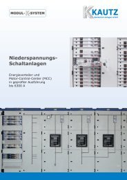 Niederspannungs- Schaltanlagen - Kautz Starkstrom-Anlagen GmbH