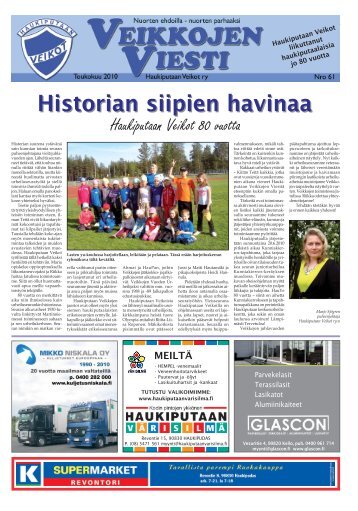 veikkojen viesti haukipudas 61/2010 - PudasjÃ¤rvi-lehti ja VKK-Media ...