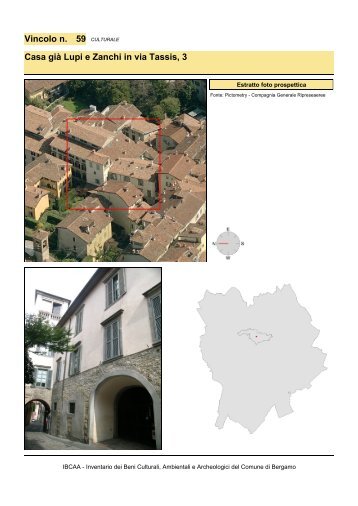 Casa giÃ  Lupi e Zanchi in via Tassis, 3 - Geo-Portale del Comune di ...