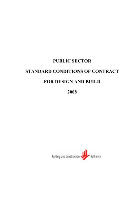 public sector standard conditions of contract for design and build 2008