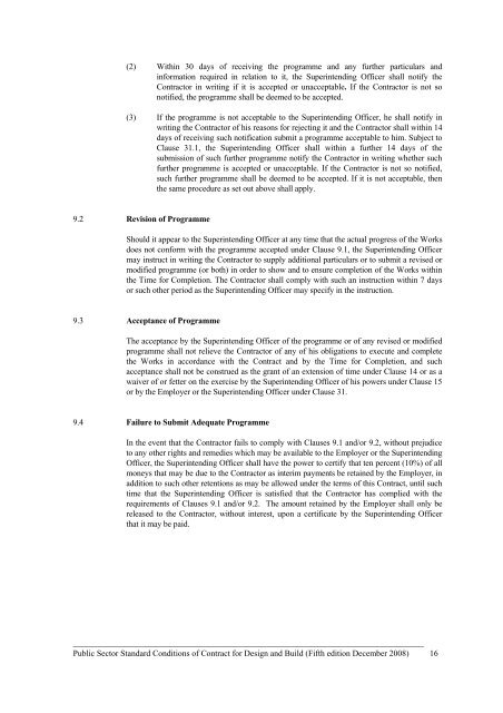 public sector standard conditions of contract for design and build 2008