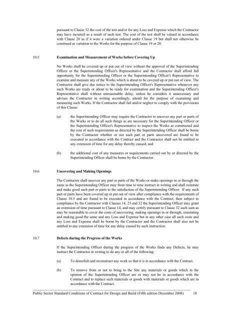 public sector standard conditions of contract for design and build 2008