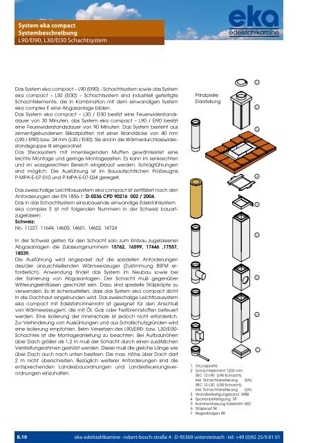 System eka compact Systembeschreibung L90/EI90, L30/EI30 ...