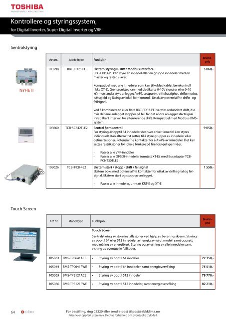 Varmepumper/aircondition - Partnerline AS