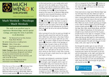 Much Wenlock – Presthope – Much Wenlock - Shropshire Walking