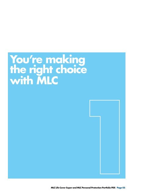 MLC Life Cover Super MLC Personal Protection Portfolio