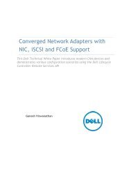 Converged Network Adapters with NIC, iSCSI and ... - Dell Community