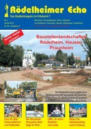 30 Jahre Stadtteil- Journalist Reise-Tip - Rödelheimer Echo