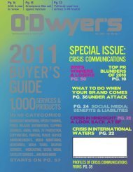 SPECIAL ISSUE: - Odwyerpr.com