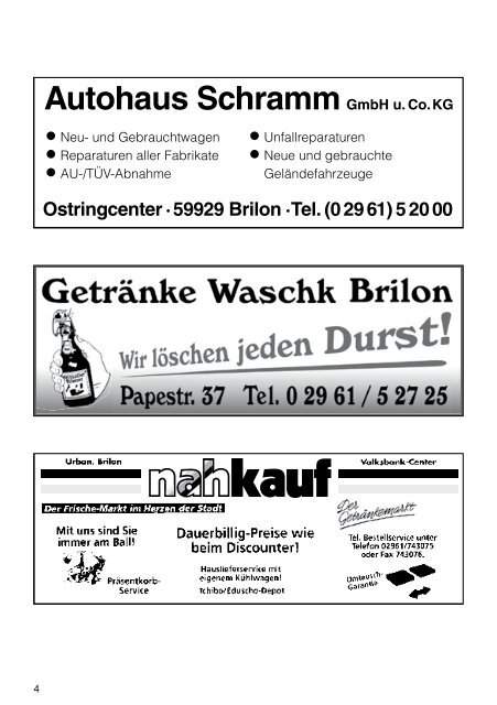 1. Ausgabe 2007/2008 von “SVB-aktuell” - SV 20 Brilon