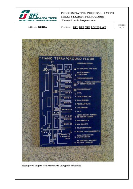 percorsi tattili per disabii visivi nelle stazioni ferroviarie - Consiglio ...