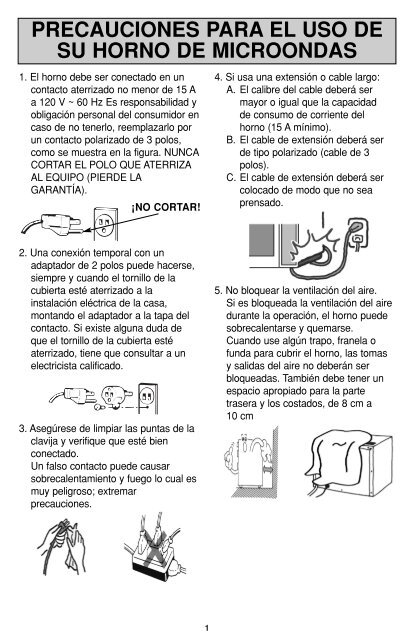 MANUAL DE USUARIO NN-S348WFRPH(es) - Panasonic