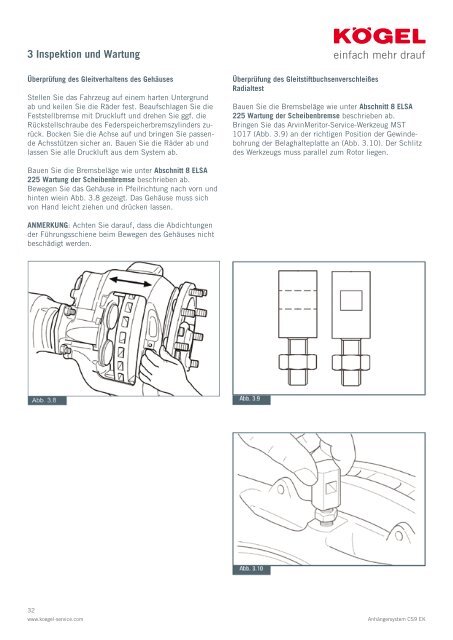 Kögel Wartungshandbuch CS9 EK Anhänger-System