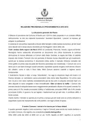 RELAZIONE PREVISIONALE E - Comune di Budrio