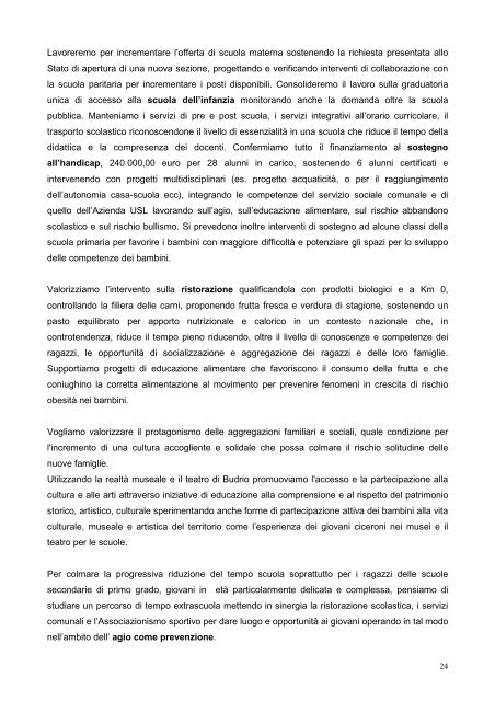 RELAZIONE PREVISIONALE E - Comune di Budrio