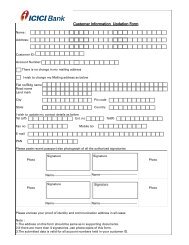 Customer Information Updation Form Signature