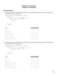 Building Java Programs Chapter 7 Lab Handout Array Simulation