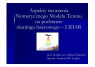 Aspekty tworzenia Numerycznego Modelu Terenu na podstawie ...