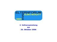 Elternforum Oberstufe Elsau-Schlatt