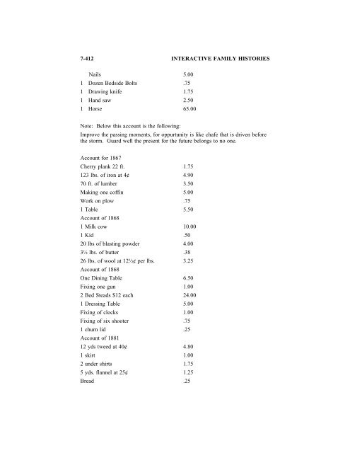 BROOKS FAMILY HISTORY - Interactive Family Histories