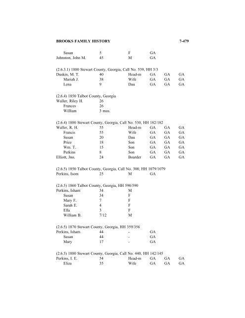 BROOKS FAMILY HISTORY - Interactive Family Histories