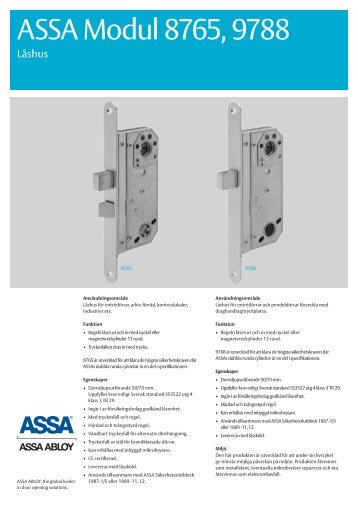 ASSA-Modul-8765-9788-LÃ¥shus_PInfo_OEM - ASSA OEM