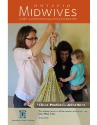 The Management of Women with a High or Low ... - Ontario Midwives