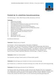 Protokoll der GV - Gewerbeverein Elsau-Schlatt