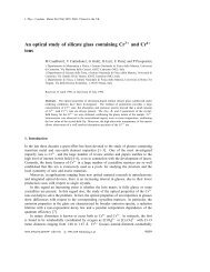An optical study of silicate glass containing Cr3+ ... - ResearchGate
