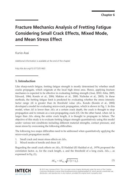 applied fracture mechanics
