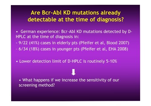 Are Bcr-Abl KD mutations already detectable at the time ... - siesonline