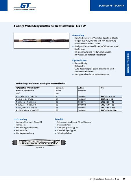 Auszug aus unserem Katalog - GT Elektrotechnische Produkte GmbH