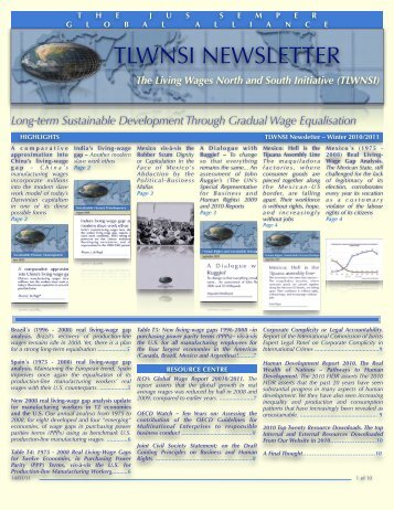 tlwnsi newsletter winter 2011 - The Jus Semper Global Alliance