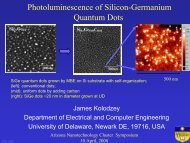 Photoluminescence of Silicon-Germanium Quantum Dots - Arizona ...