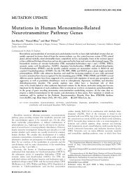 Mutations in human monoamine-related ... - BioPKU.org