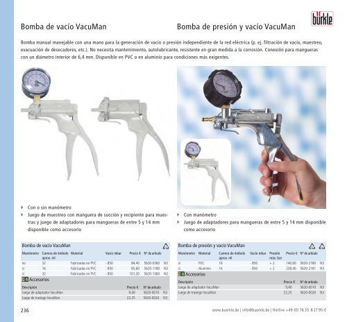 Equipos de trasiego | Muestreadores | Material de ... - BÃ¼rkle GmbH