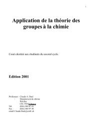 Application de la thÃ©orie des groupes Ã  la chimie - DÃ©partement de ...