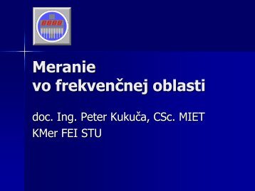 Meranie vo frekvenÄnej oblasti