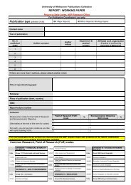 (FoR) codes - Faculty of Architecture, Building and Planning - The ...