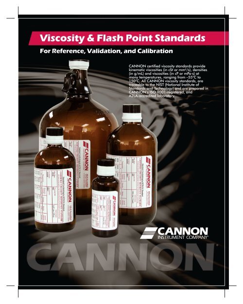 Viscosity Standards - Cannon Instrument Company