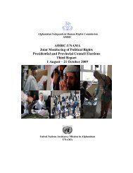 AIHRC-UNAMA Joint Monitoring of Political Rights Presidential and ...