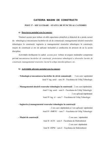 CATEDRA MASINI DE CONSTRUCTII
