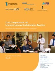 Core competencies for interprofessional collaborative practice: Report