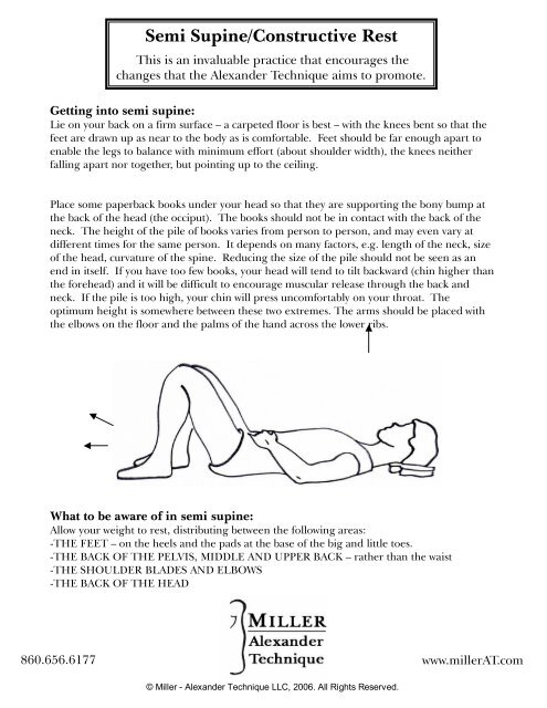 Semi-supine practice guide — Poise Alexander Technique Melbourne