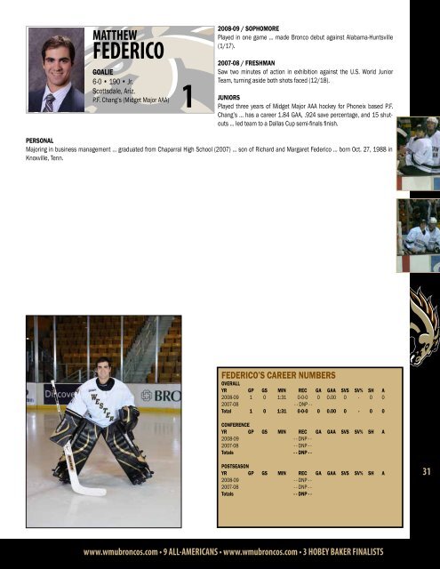 Complete 2009-10 Hockey Information Guide (Small File) - Western ...