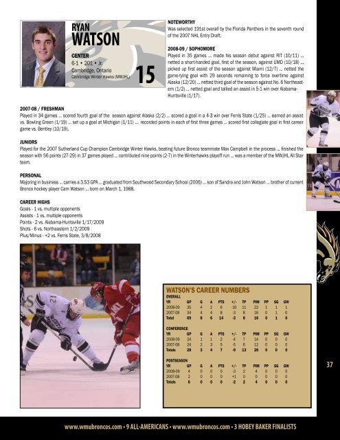 Complete 2009-10 Hockey Information Guide (Small File) - Western ...